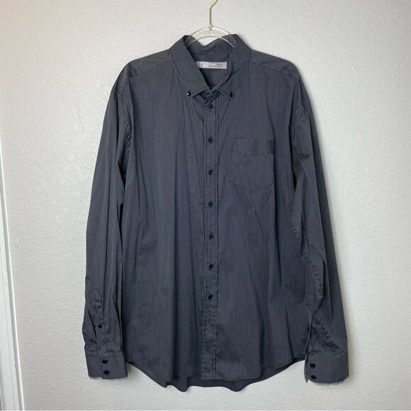 GEORG ROTH Men's Classic Black Thin Striped Button-Up Shirt Size XXXL - Picture 1 of 8